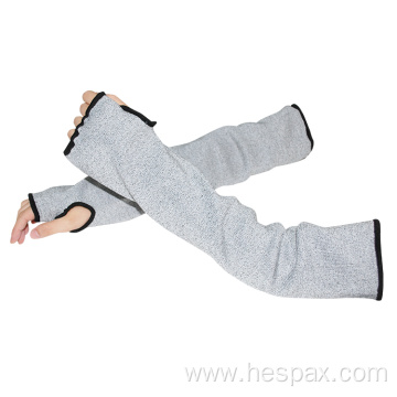 Hespax HPPE 13G Knitted Cut Resistant Protective Sleeves